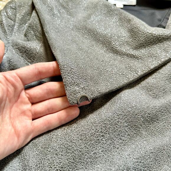 Helmut Lang Gray Lamb Leather Biker Moto Jacket Asymmetrical Women’s Size XS-S - Picture 9 of 15